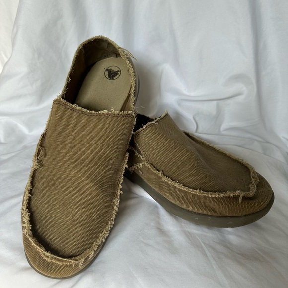 Crcos Slip-On Loafers Men's Size 12 Brown Canvas Upper Raw Edge
Surfer Style - Picture 3 of 4